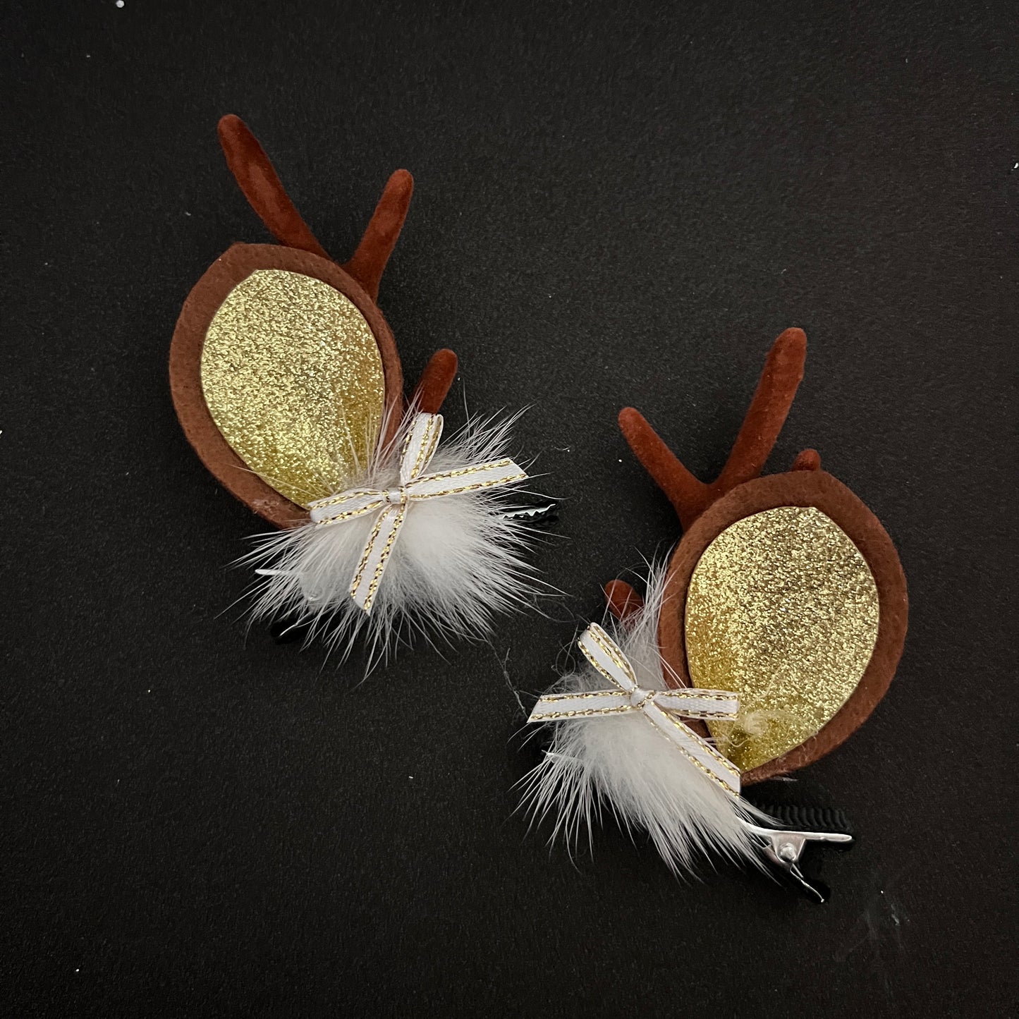 Fur and Gold Antler Piggies